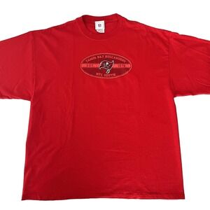 Tampa‎ Bay Buccaneers Men's T-Shirt Size 2XL Red NFL Football NFC South Logo
